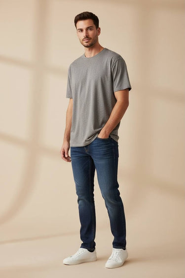 7 For All Mankind 7 For All Mankind Featherweight Tee Cotton Heather Grey | Loft 33