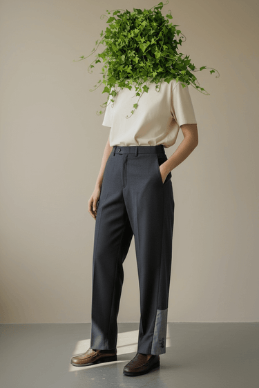 YI Pants Buggy Grey YI Pantalone