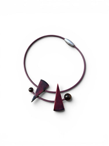 Cautero Cautero Triangles Necklace Wine | Loft 33