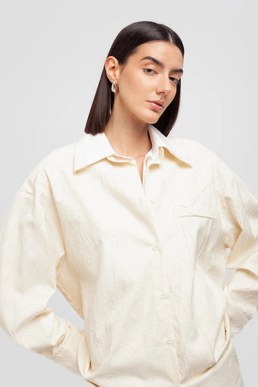 Weili Zheng Ruffled Shirt Milk