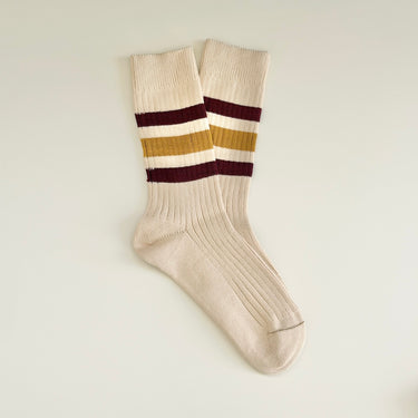 HERITAGE 9.1 Heritage 9.1 Socks Vintage 1980 Natural/Bordeaux | Loft 33