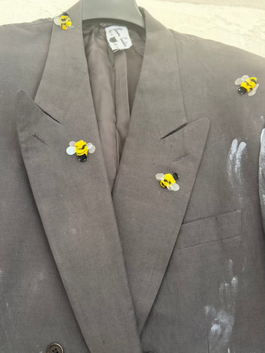 Simon Cracker Blazer Grey Bees