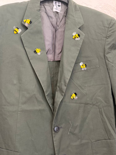 Simon Cracker Blazer Green Bees