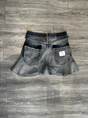 YI YI Reworked Denim Short Skirt Argentina | Loft 33