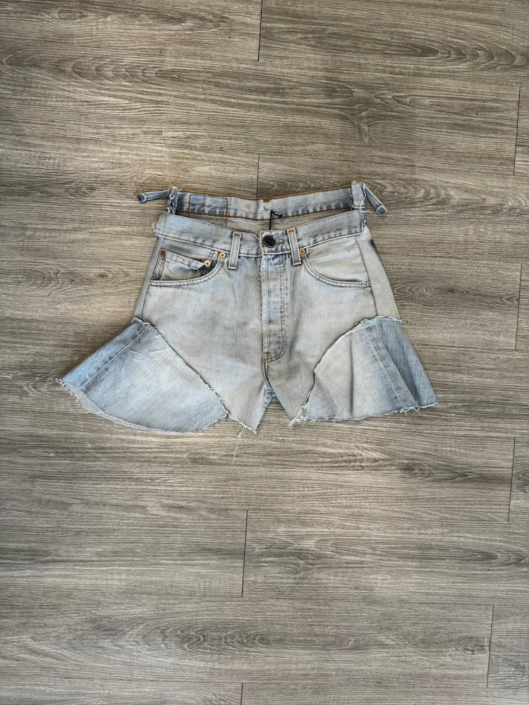 YI Reworked Denim Short Skirt Argentina YI Loft 33