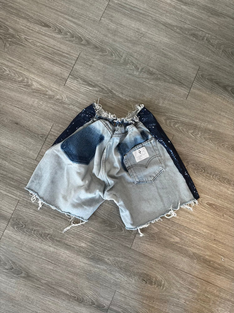 YI Reworked Denim Short Pailettes YI Loft 33