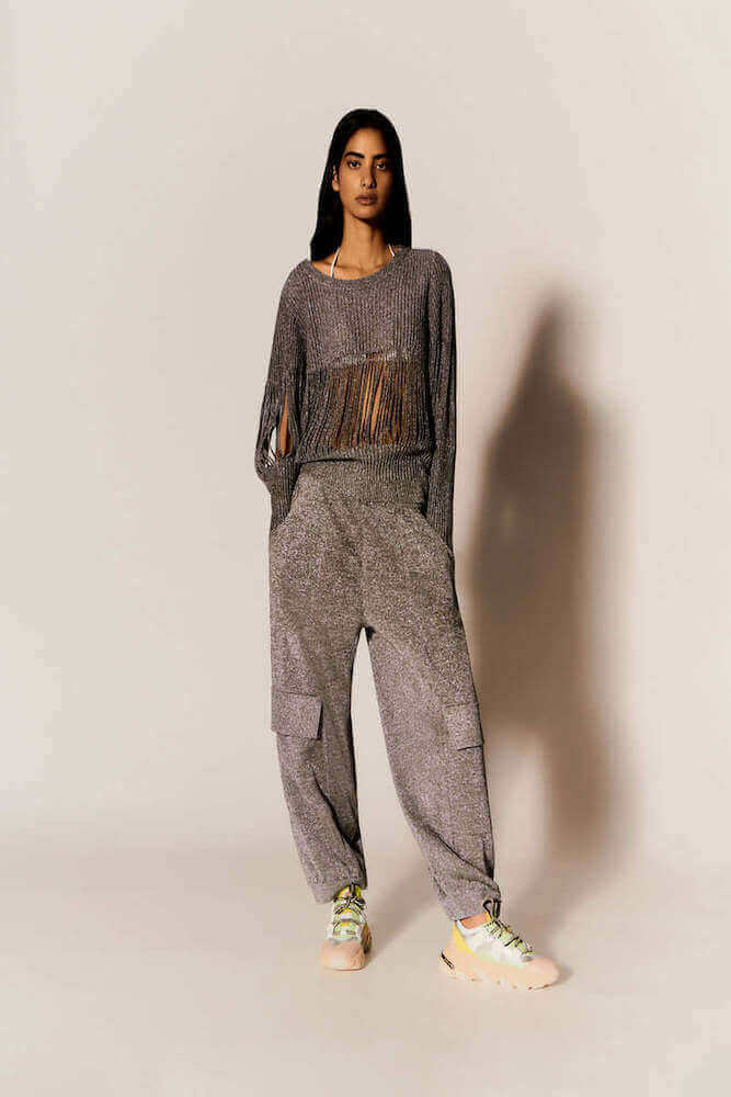 Circus Hotel Pullover Hose Grey Glitter Circus Hotel Loft 33