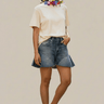YI YI Reworked Denim Short Skirt Argentina | Loft 33