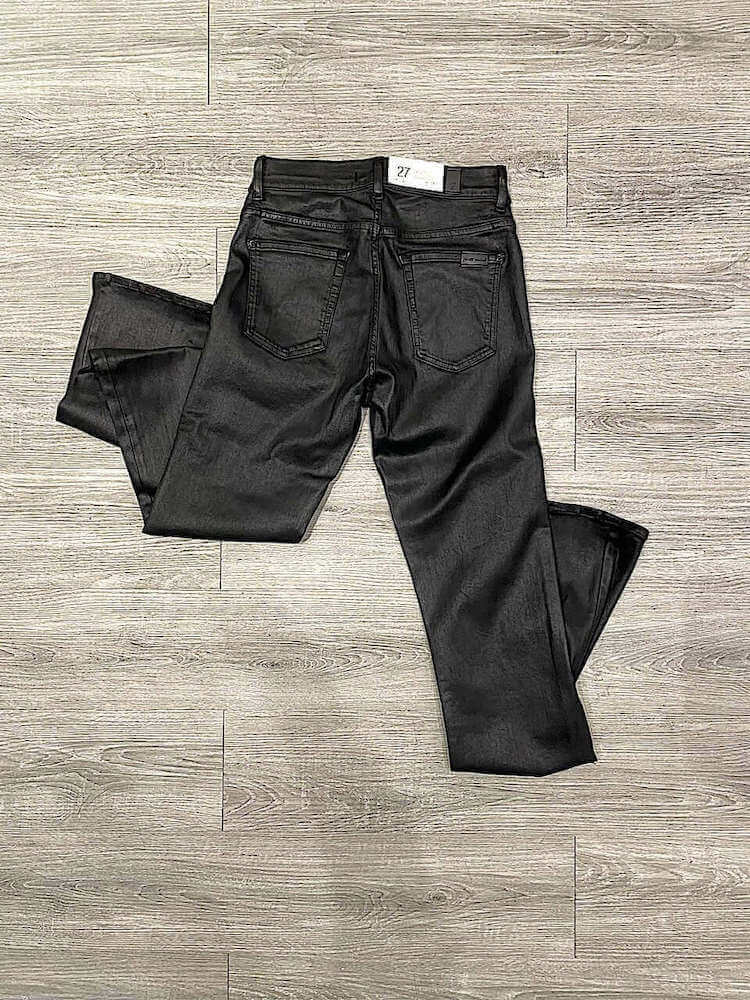 7 For All Mankind Bootcut Coated Slim Illusion Black Loft 33