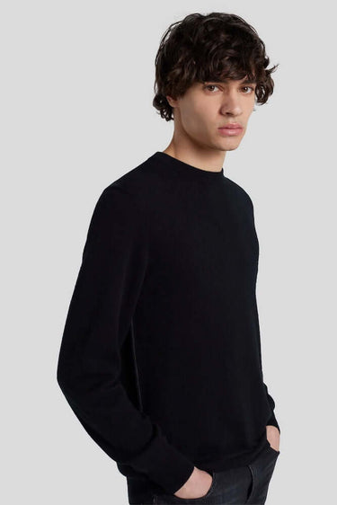 7 For All Mankind Crew Neck Black 7 For All Mankind maglione