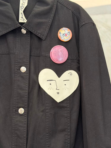 Simon Cracker Jacket Pin Black Simon Cracker giacca