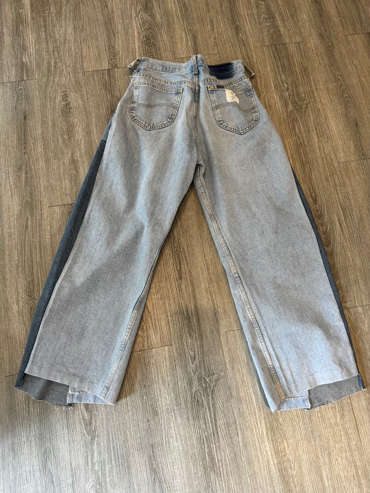 YI Reworked Denim Jeans with Panel YI Loft 33