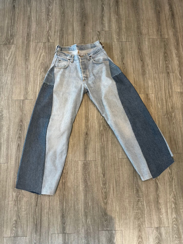 YI Reworked Denim Jeans with Panel YI Loft 33